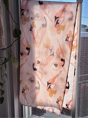 Noémiah Silk Scarf with Swimmer Design